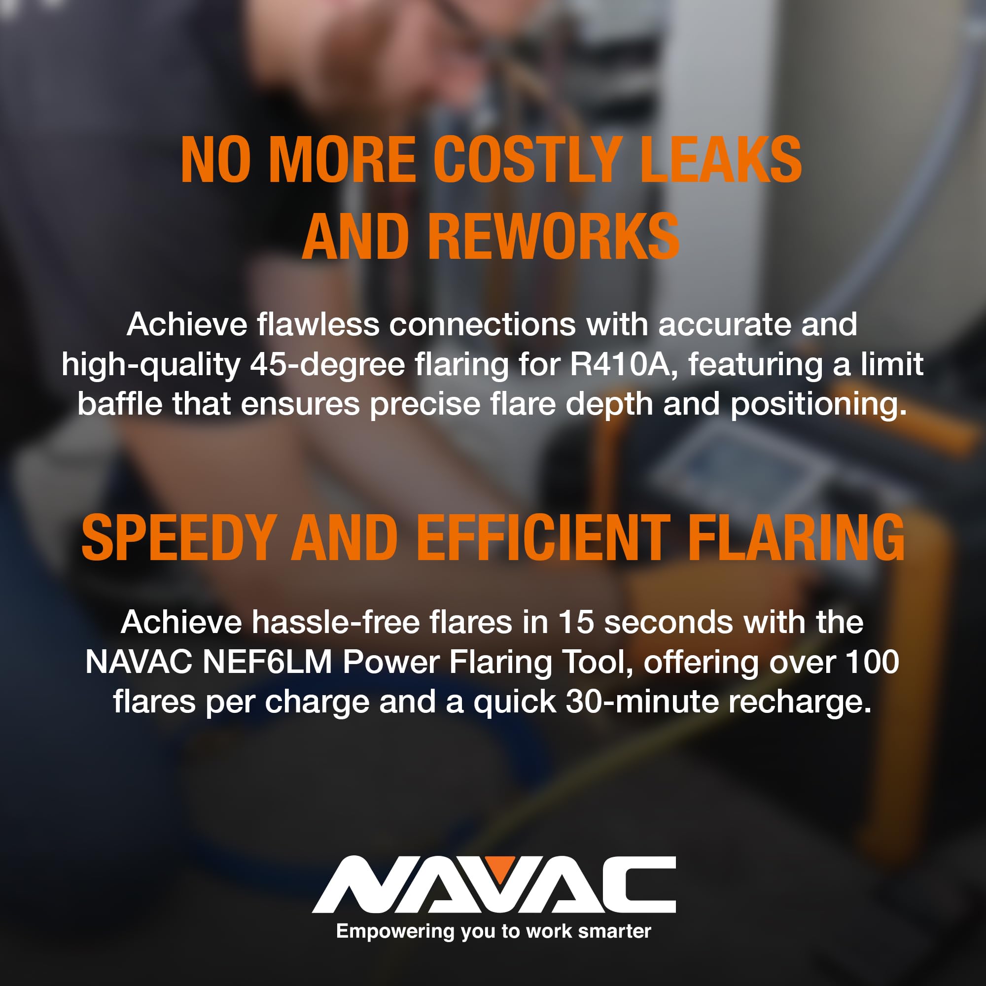 NAVAC NEF6LM flare gauge helps verify leak-free flare connections