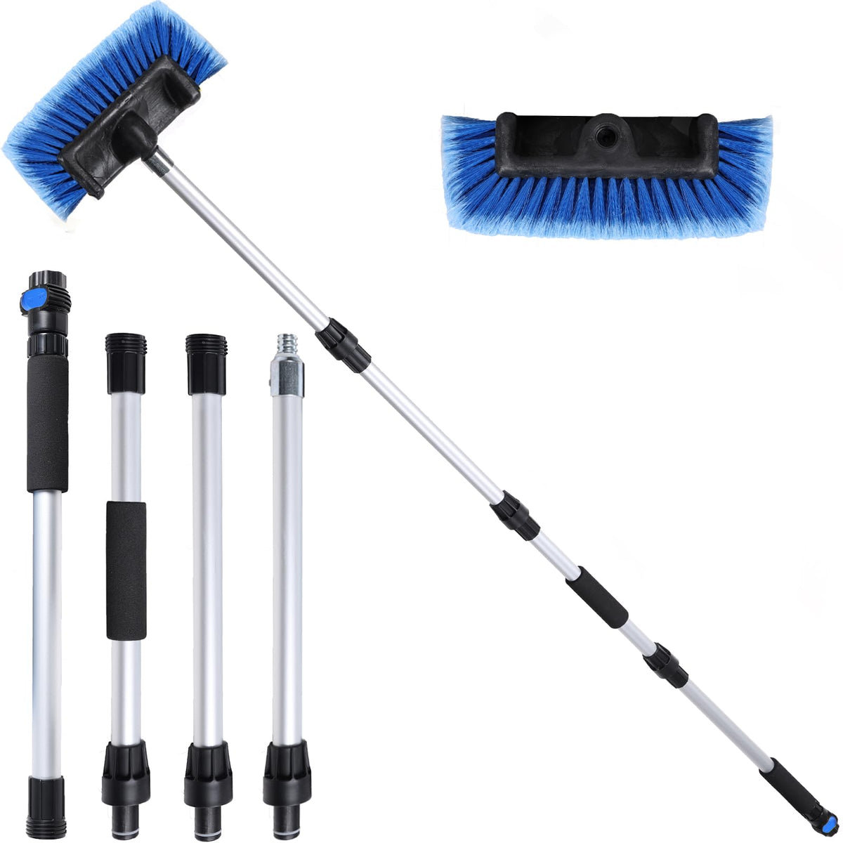 NAVAPAL 70-inch car wash brush with long handle for easy reach and control.