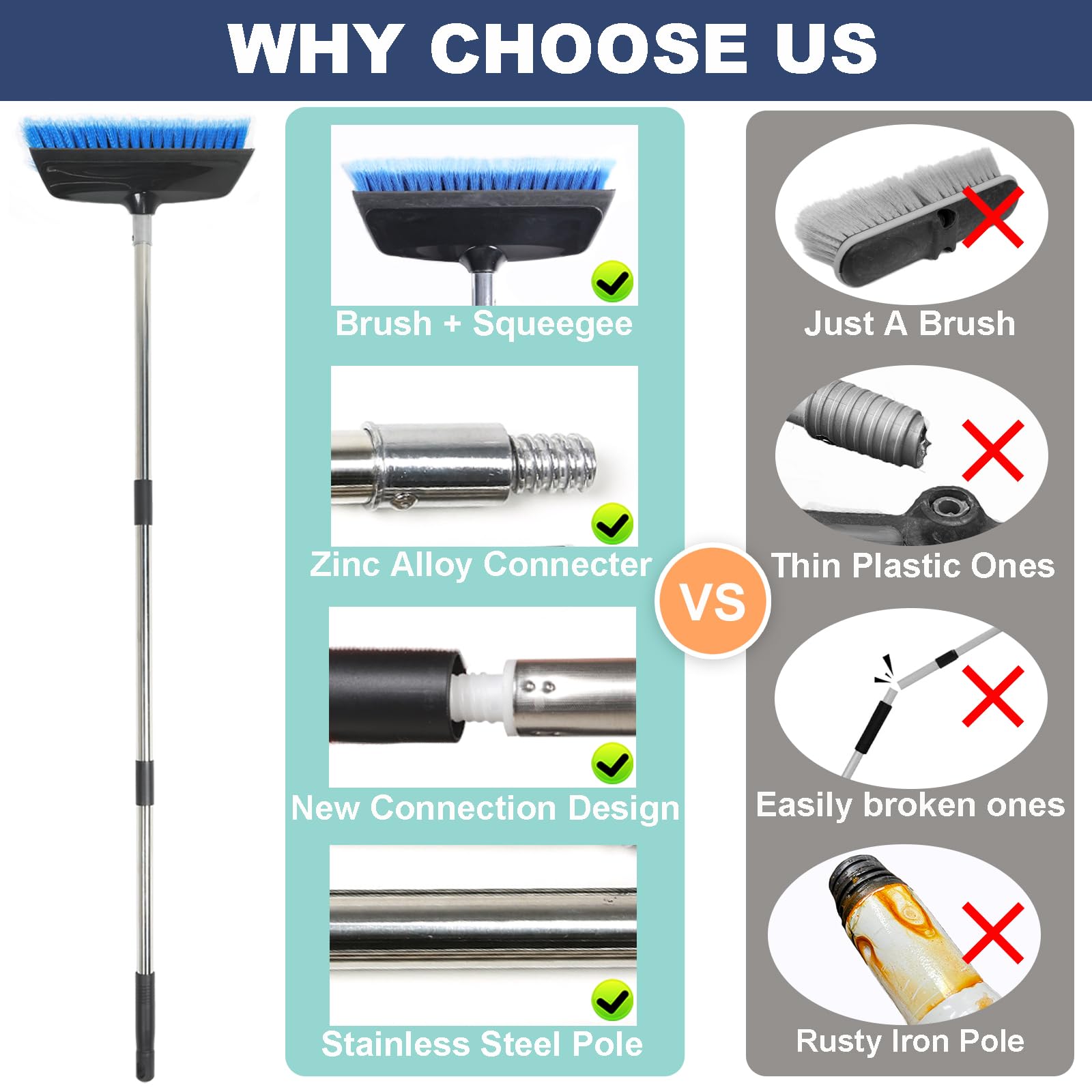 NAVAPAL brush head with soft bristles and rubber bumper to prevent scratches