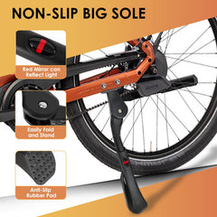 Navasure bike kickstand wide foot for stability on mud and uneven terrain