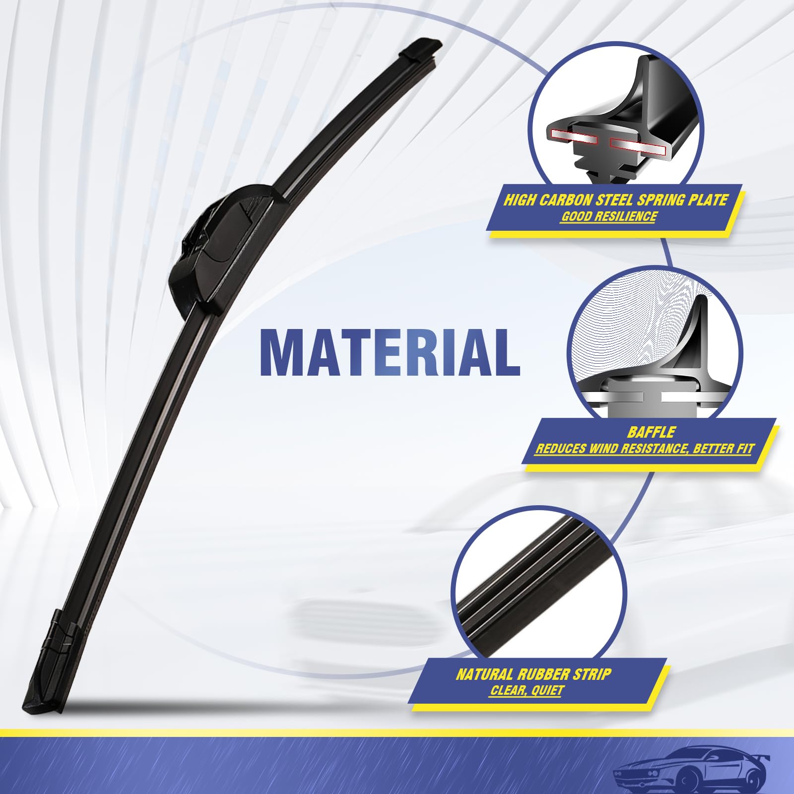 NAVOTY 16-inch passenger blade ensures clear windshield during wet commutes