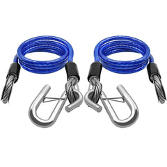 NAZOU 48-inch safety cable with hook for secure trailer towing.