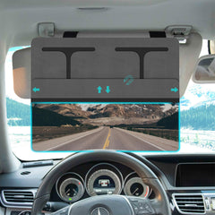 NAZZO polarized sun visor extender front view for expanded shade and safer driving.