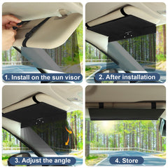 NAZZO Sun Visor Extender universal fit demonstrates compatibility across many cars.