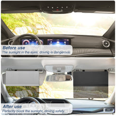 NAZZO sun visor extension with PC lens blocks strong sun and UV rays for clearer driving.