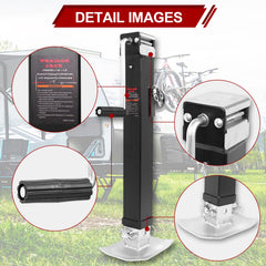 NBJINGYI 28in lift range trailer jack simplifies leveling on uneven surfaces.