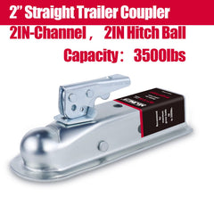 NBJINGYI 2in ball and channel compatibility side view for standardized hitch connections.