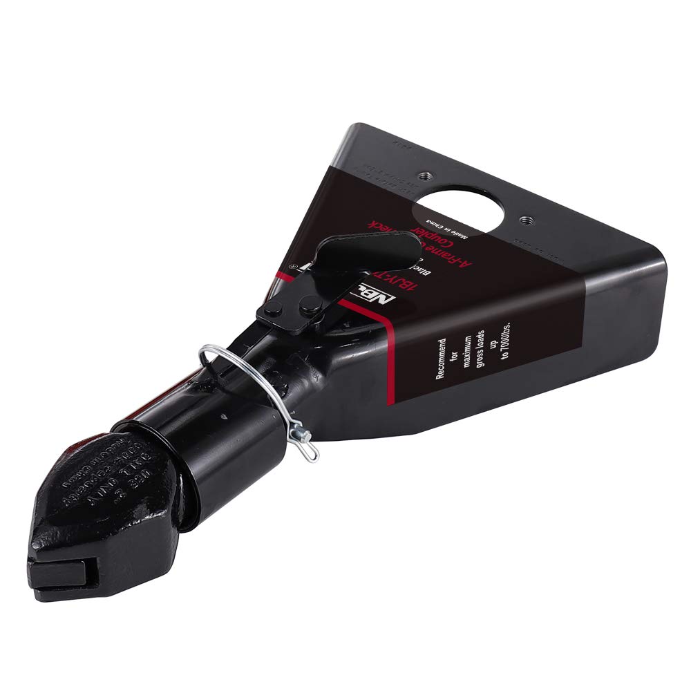 NBJINGYI 7,000 lb capacity coupler demonstrates rugged trailer connection.