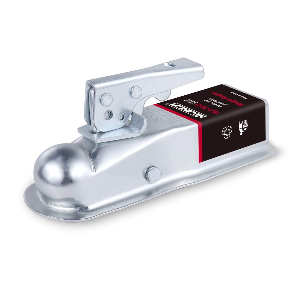 NBJINGYI straight coupler with 1-7-8 inch ball delivers stable towing for light trailers