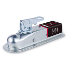 NBJINGYI straight trailer coupler front view shows 3,500 lb GTW capability for larger trailers.