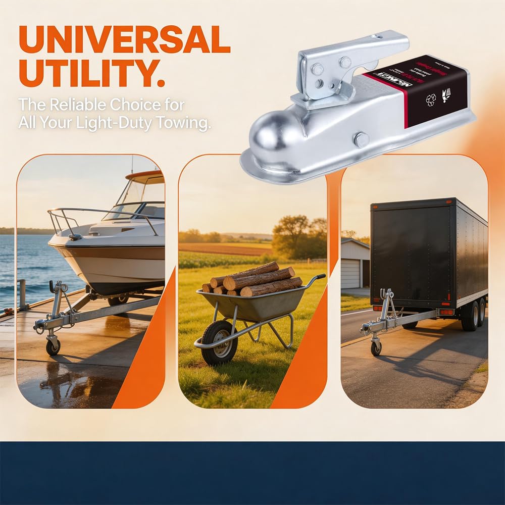NBJINGYI rated to 2000 LBS GTW for light-duty trailers