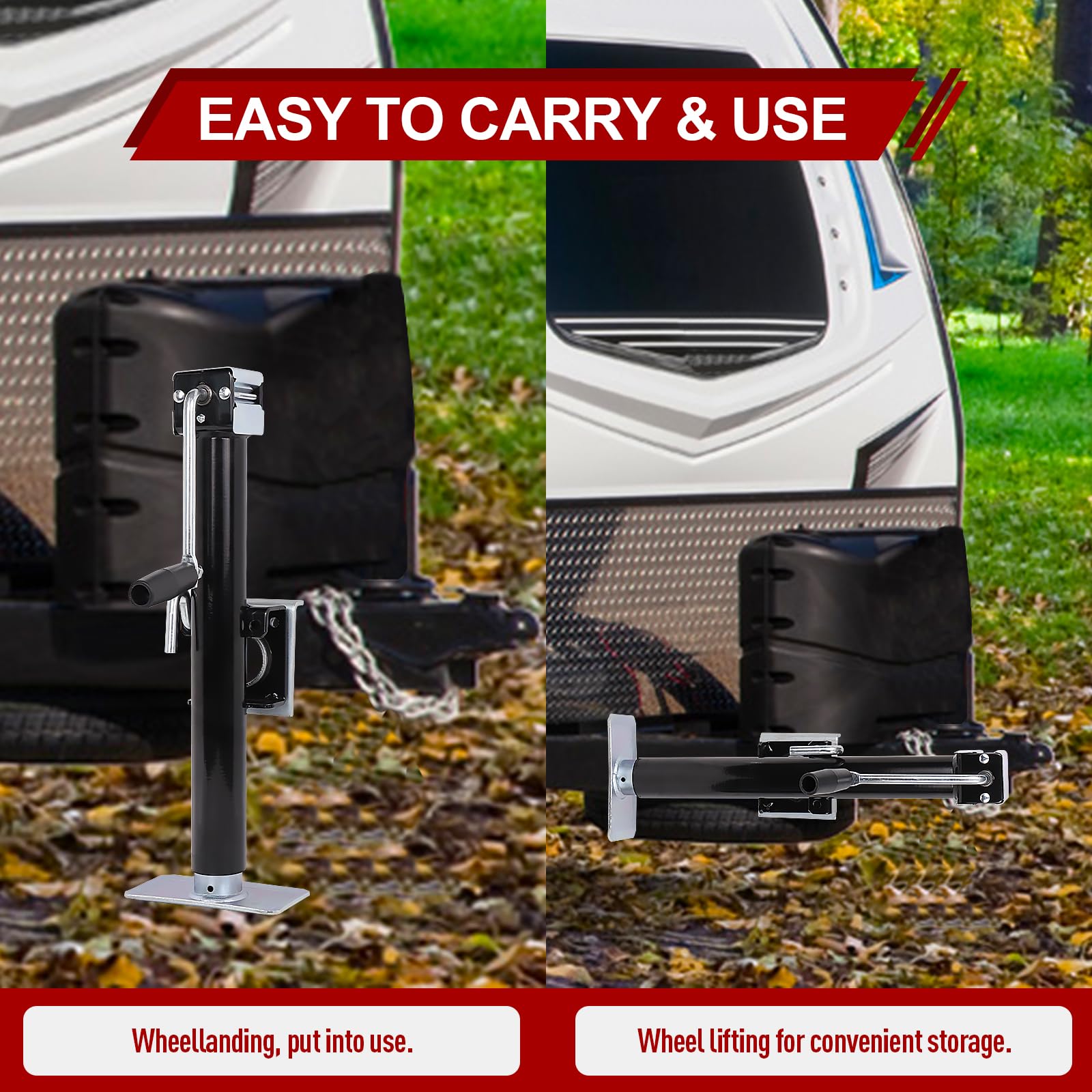 NBJINGYI weld on pipe mount trailer jack for secure installation
