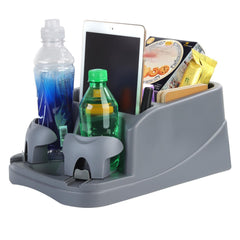 nbnhxnff car console organizer with 2 adjustable cup holders keeps drinks secure