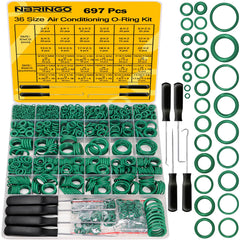 NBRINGO 697 PCS AC O-Ring Kit case, organized for quick access.