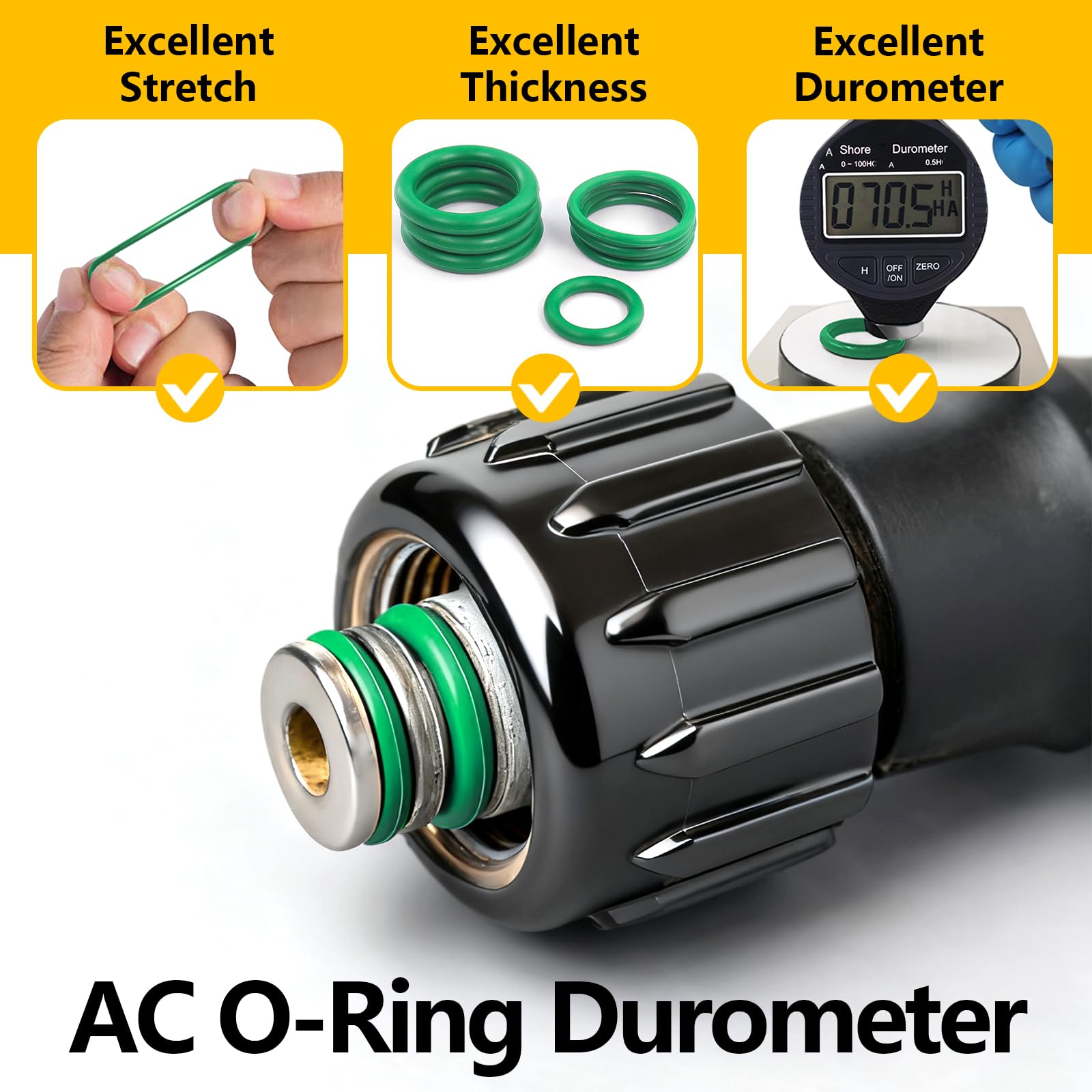 NBRINGO AC line O-rings arranged in a case for easy selection.