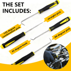 NBRINGO four pick and hook tools for easy O ring installation