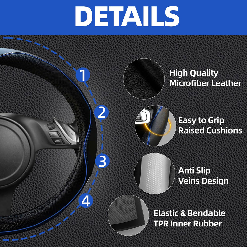NBTEPEM blue armrest cover protects the center area with added style