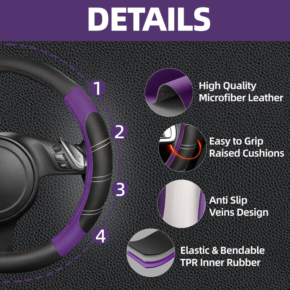 NBTEPEM purple armrest cover adds premium look and upholstery protection.