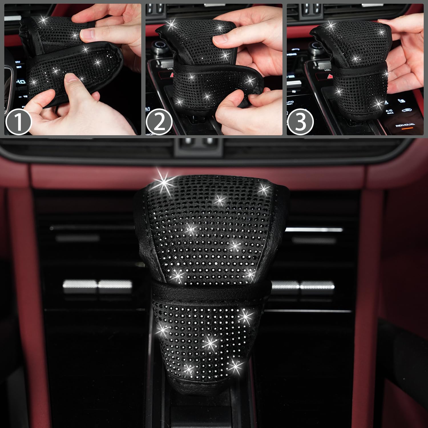NBTEPEM car coasters sparkle and protect surfaces from spills.