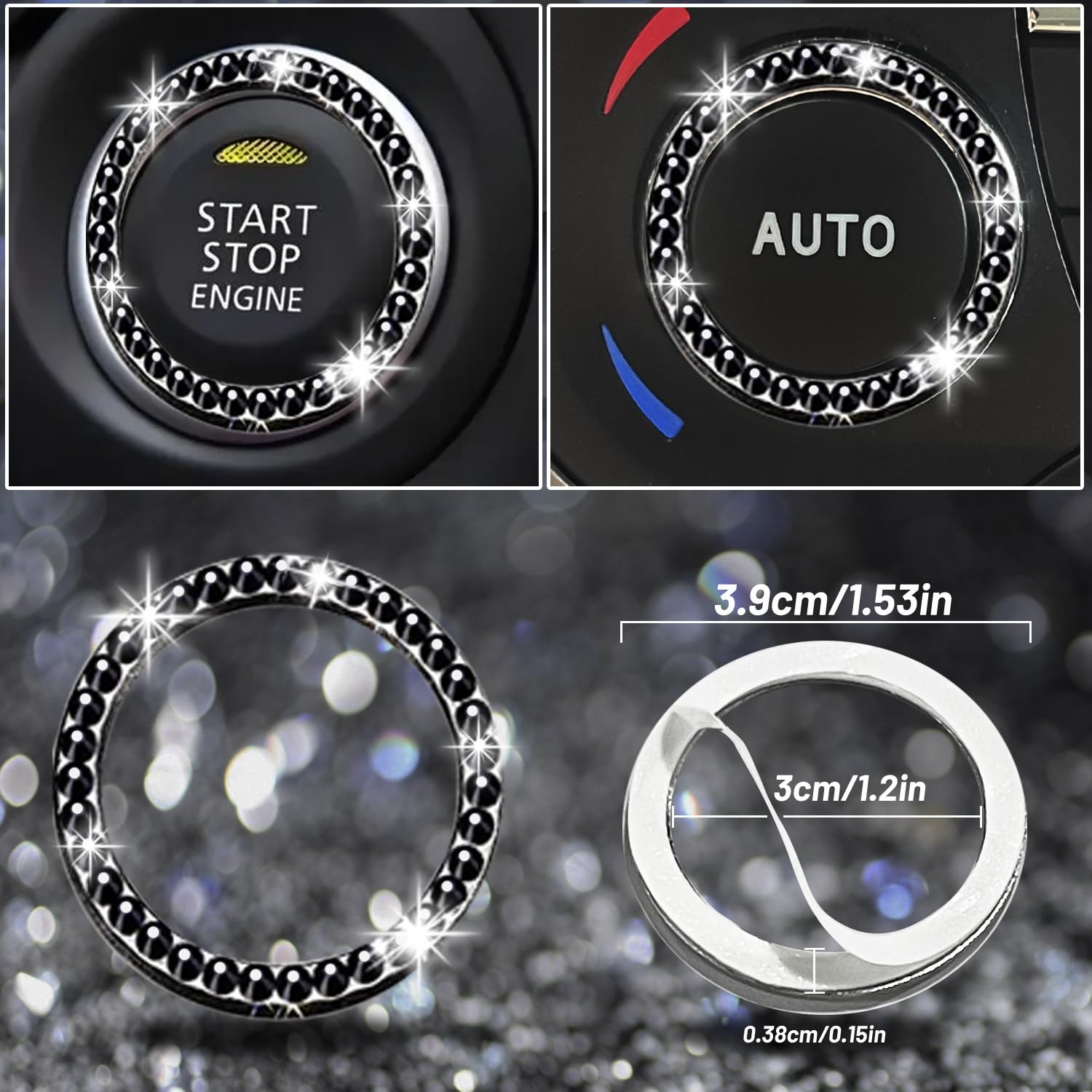 NBTEPEM car interior sparkle set enhances driving ambiance.