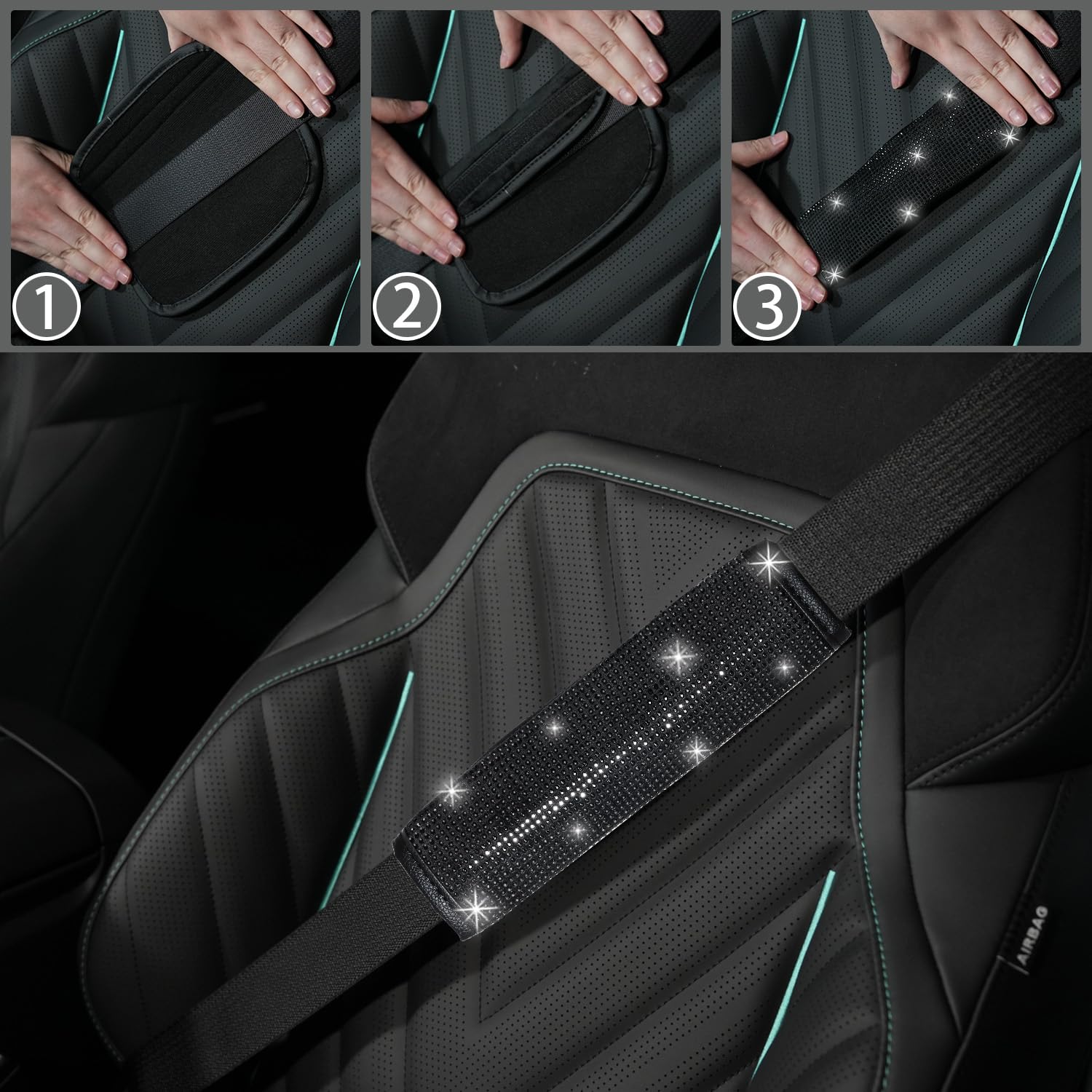 NBTEPEM gear shift cover provides glam while fitting snugly.