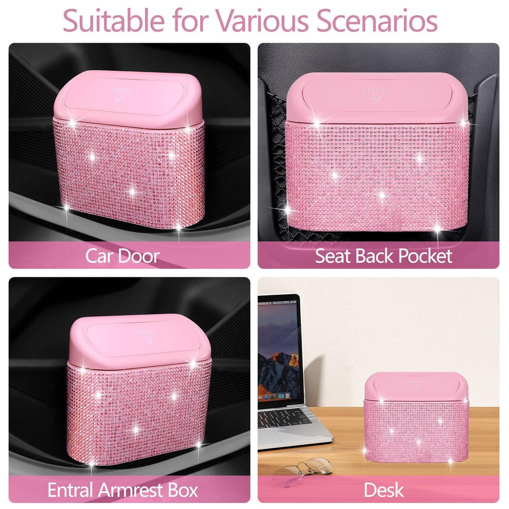NBTEPEM Bling Pink can includes 60 bags for easy disposal