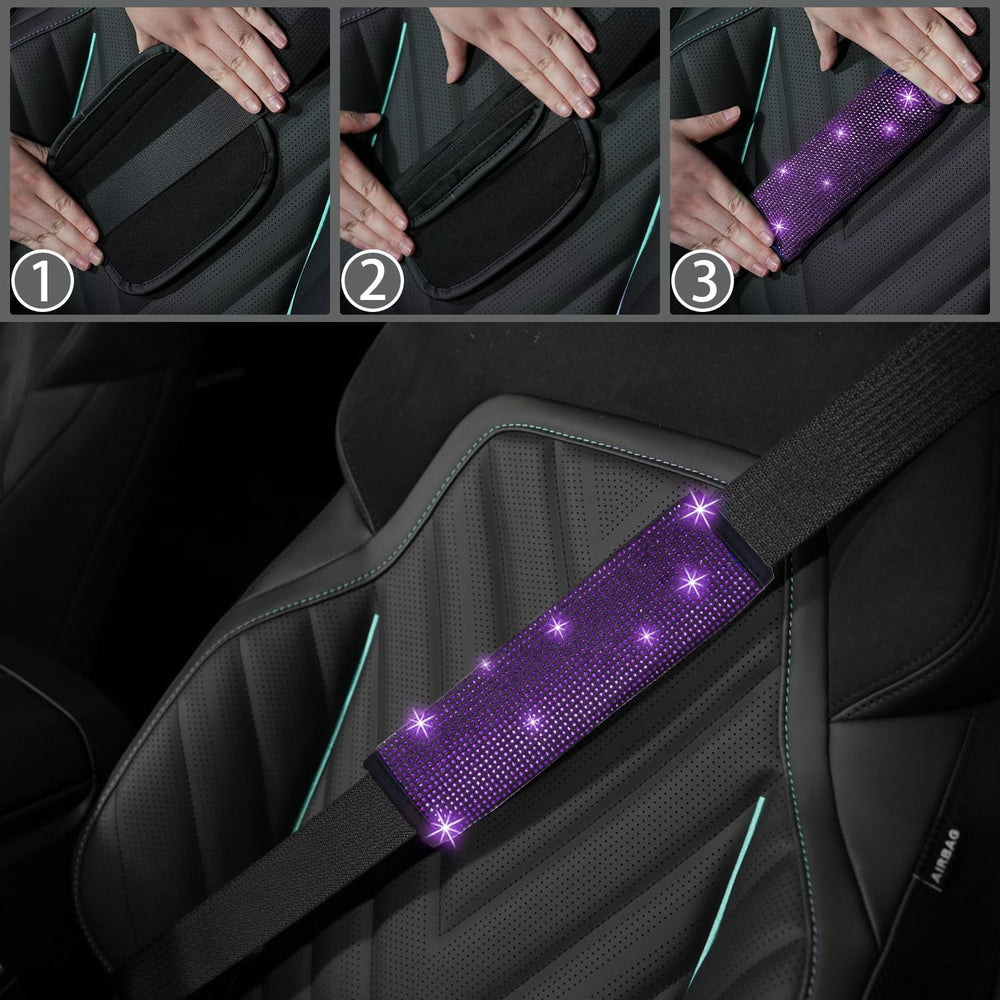NBTEPEM bling seat belt cover right adds cushion and fashion to your car interior