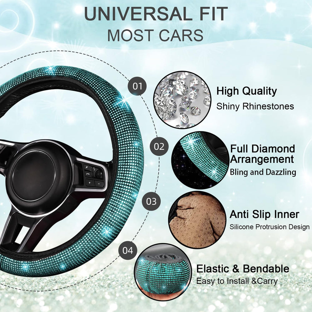 NBTEPEM bling seat belt covers brighten your drive while staying comfortable.