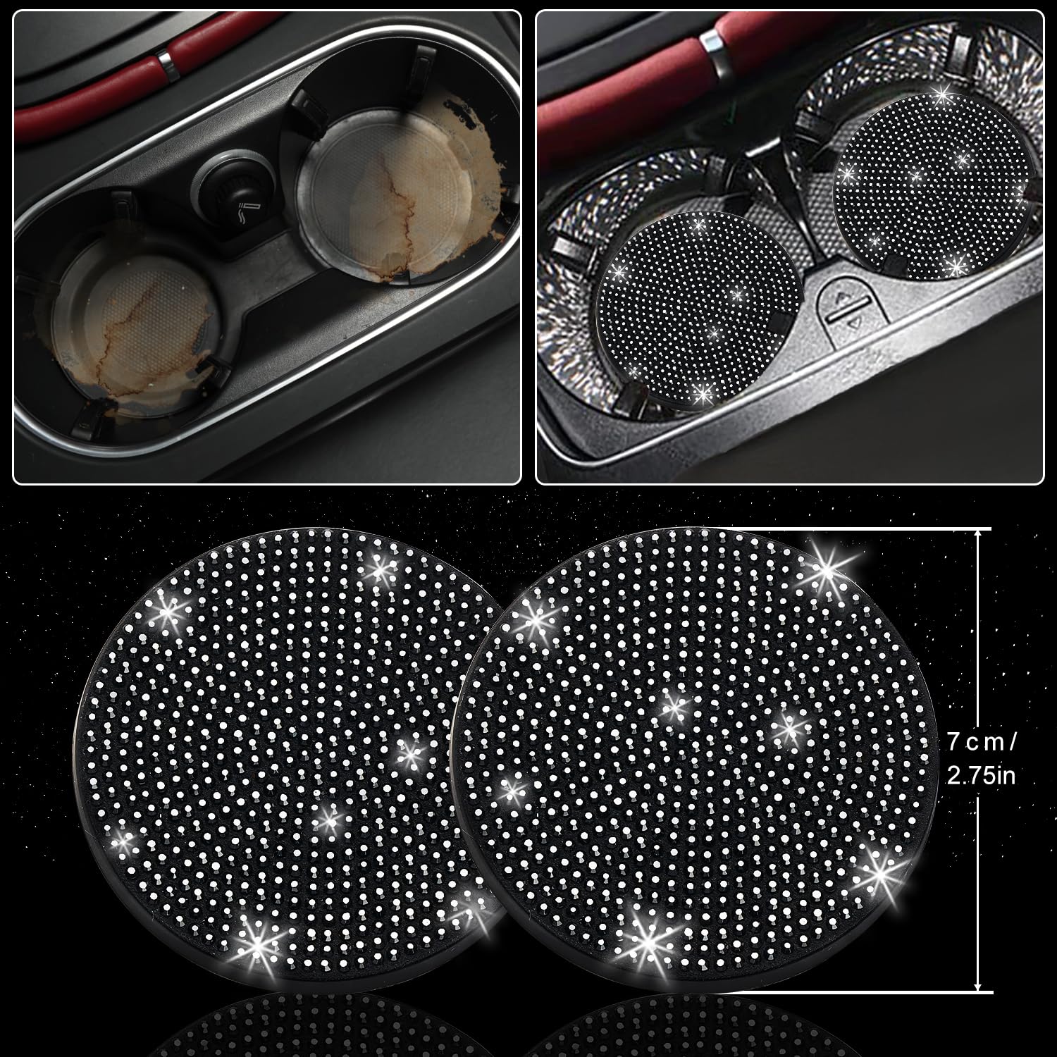 NBTEPEM start button ring completes the bling interior design.