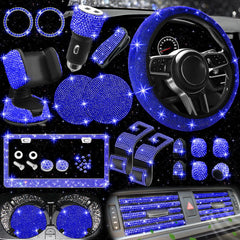 NBTEPEM blue bling steering wheel cover adds style and grip