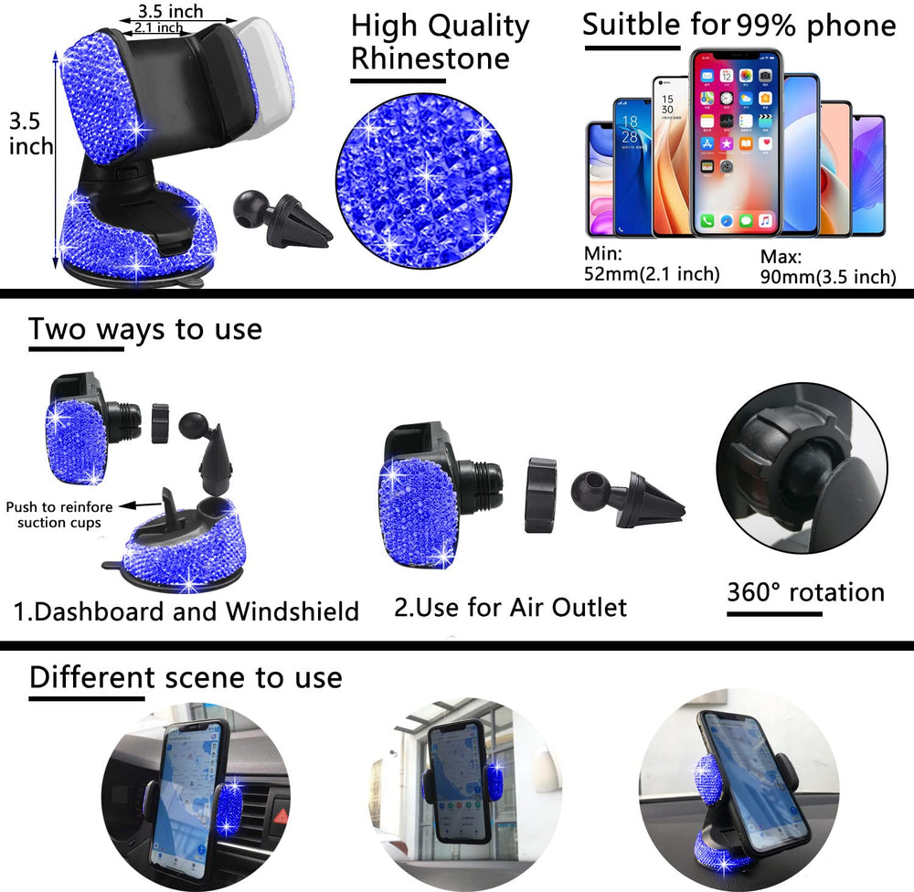 NBTEPEM blue bling USB charger keeps devices powered neatly