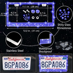 NBTEPEM blue bling vent trim enhances interior vents with luxe detail