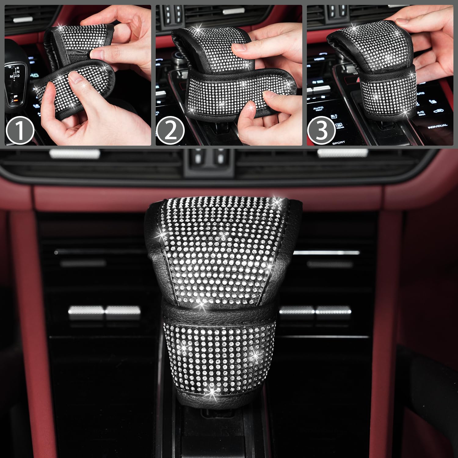NBTEPEM crystal car coasters protect surfaces with style