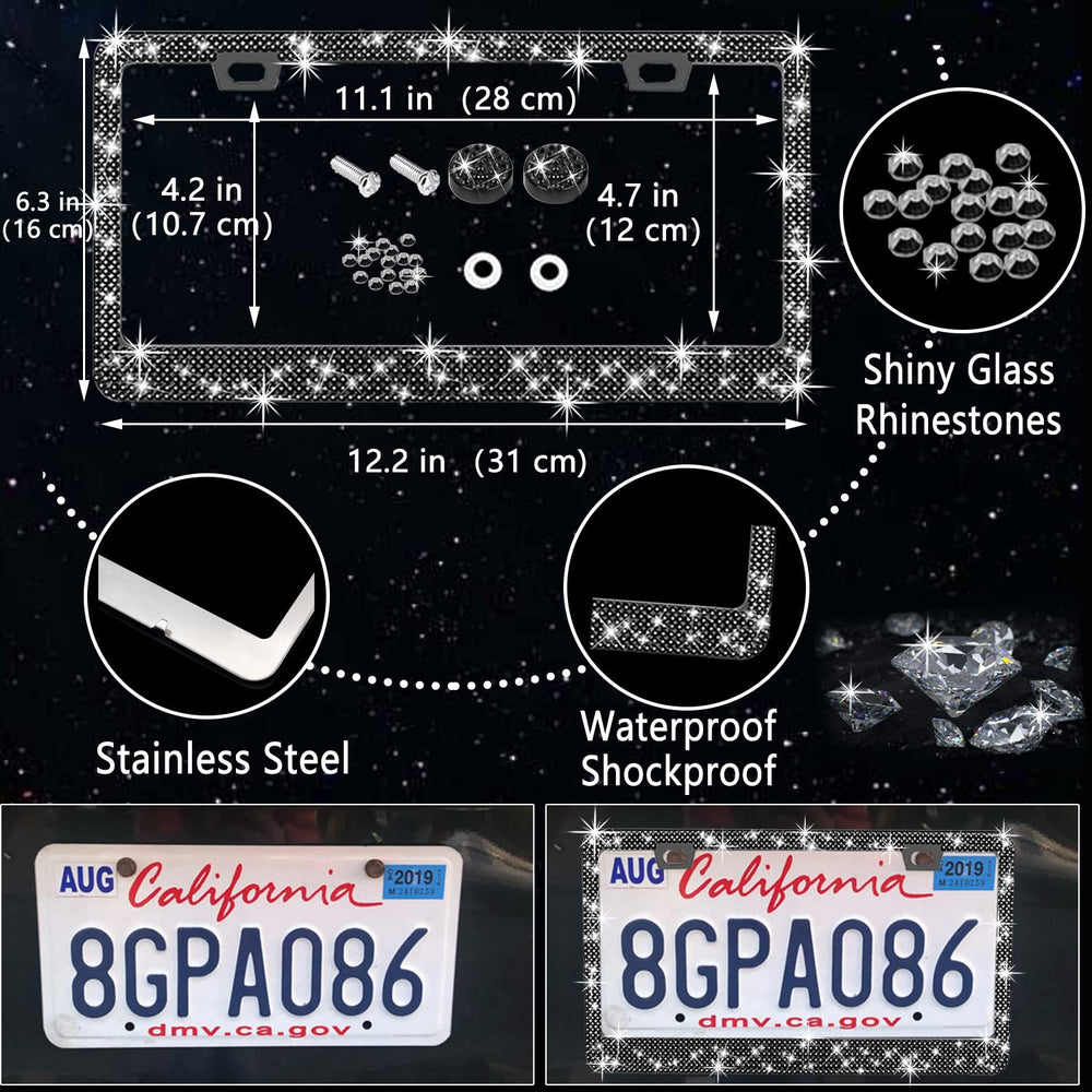 NBTEPEM car vent trim accents interior with shimmering rhinestones