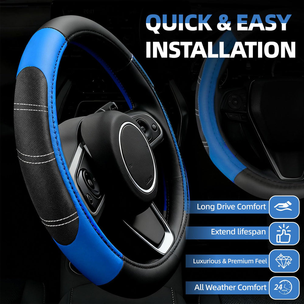 NBTEPEM blue seat belt cover provides comfortable support