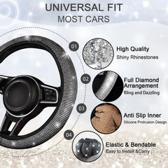 NBTEPEM diamond-embellished seat belt covers add luxury and protection