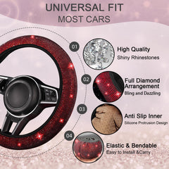 NBTEPEM red bling seat belt covers for added style and comfort