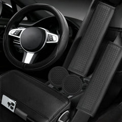 NBTEPEM steering wheel cover 14-15 inch enhances grip and interior flair.