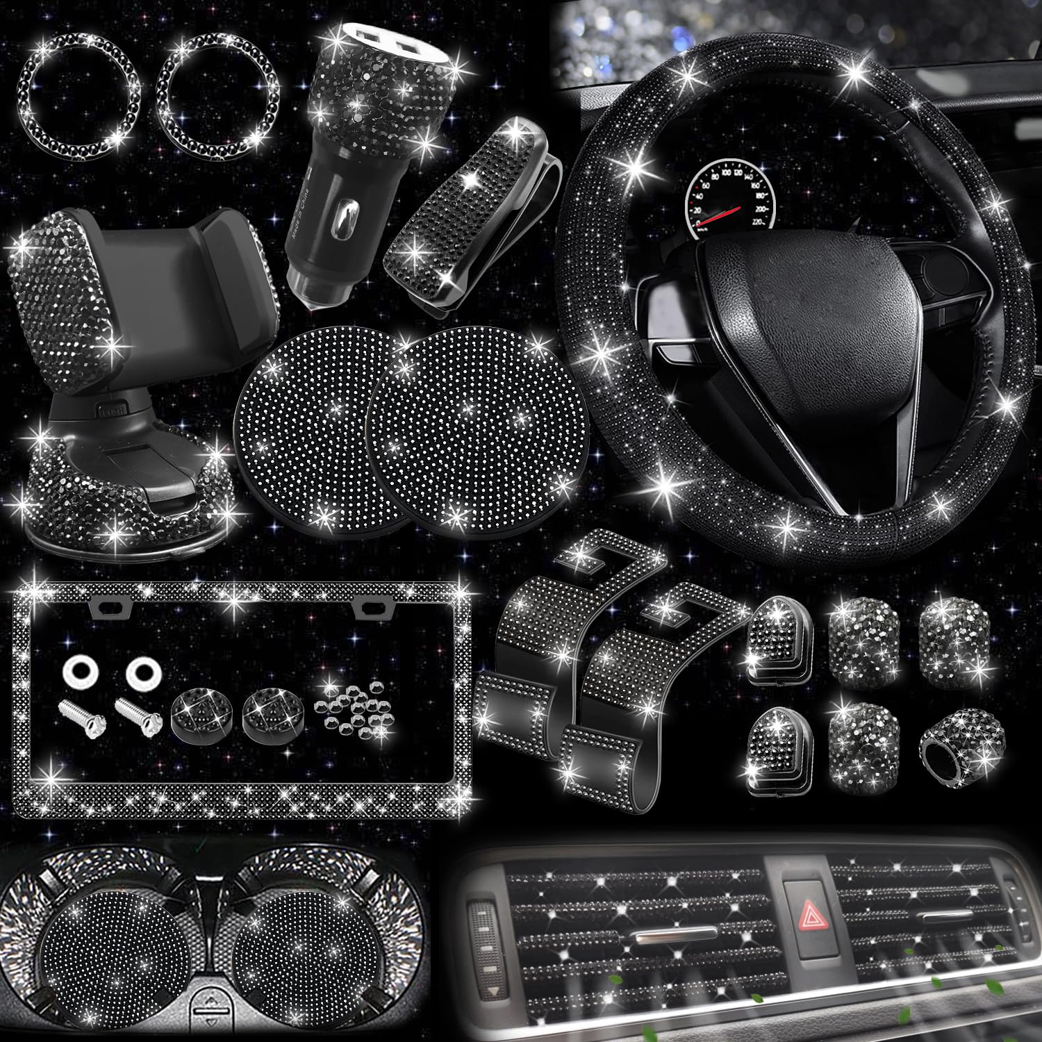 NBTEPEM steering wheel cover bling adds grip and luxury to your daily drive