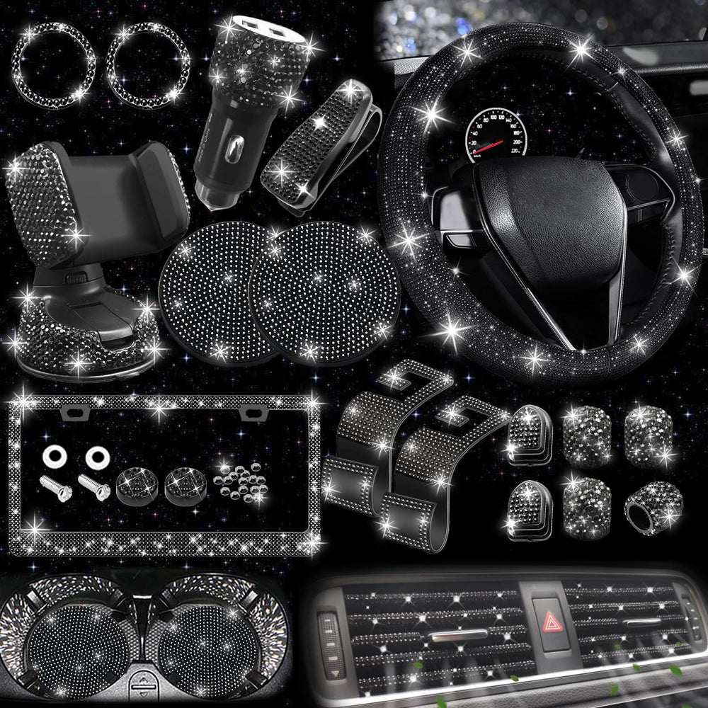 NBTEPEM steering wheel cover bling adds grip and luxury to your daily drive