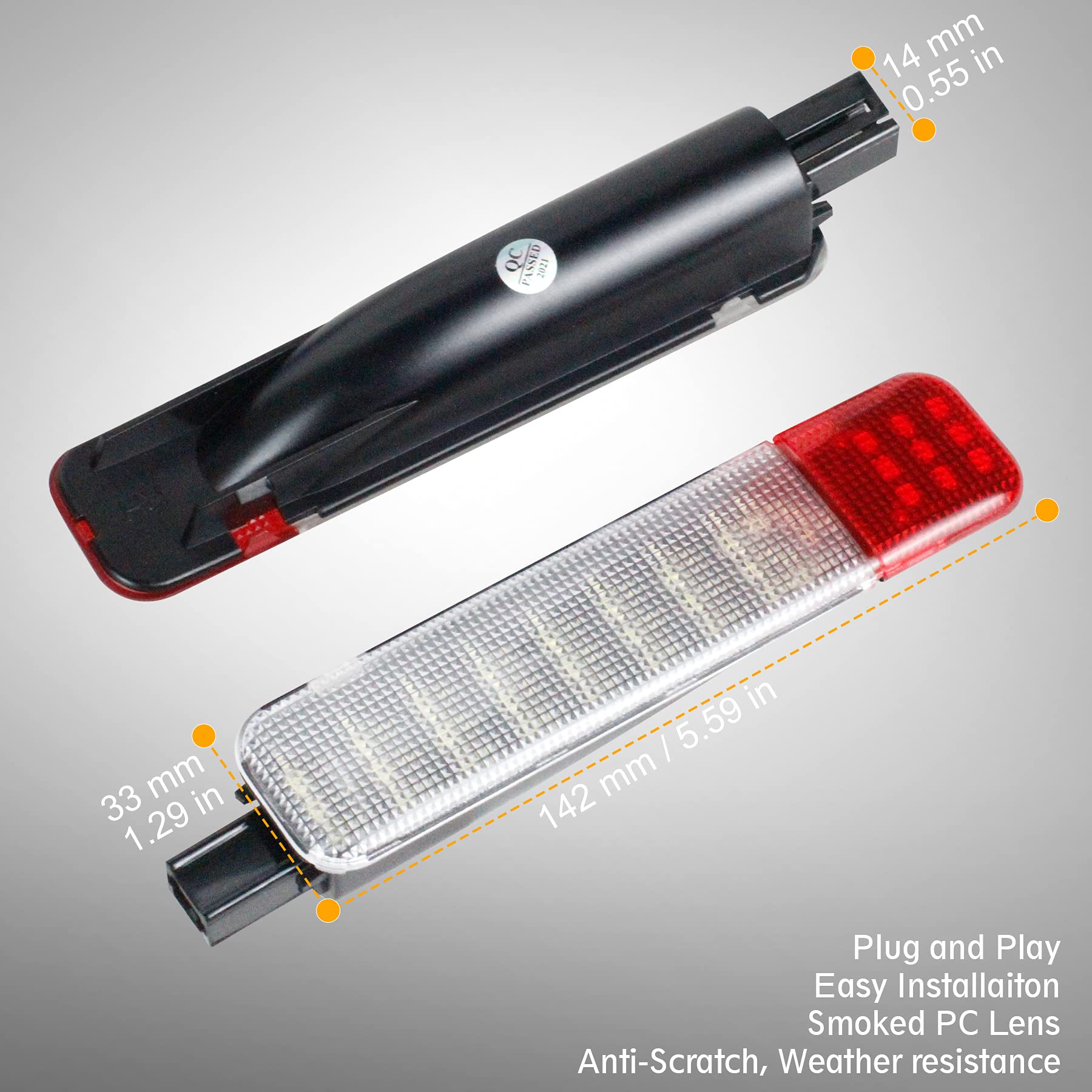 NDRUSH two-pack includes two lights for complete door panel upgrades