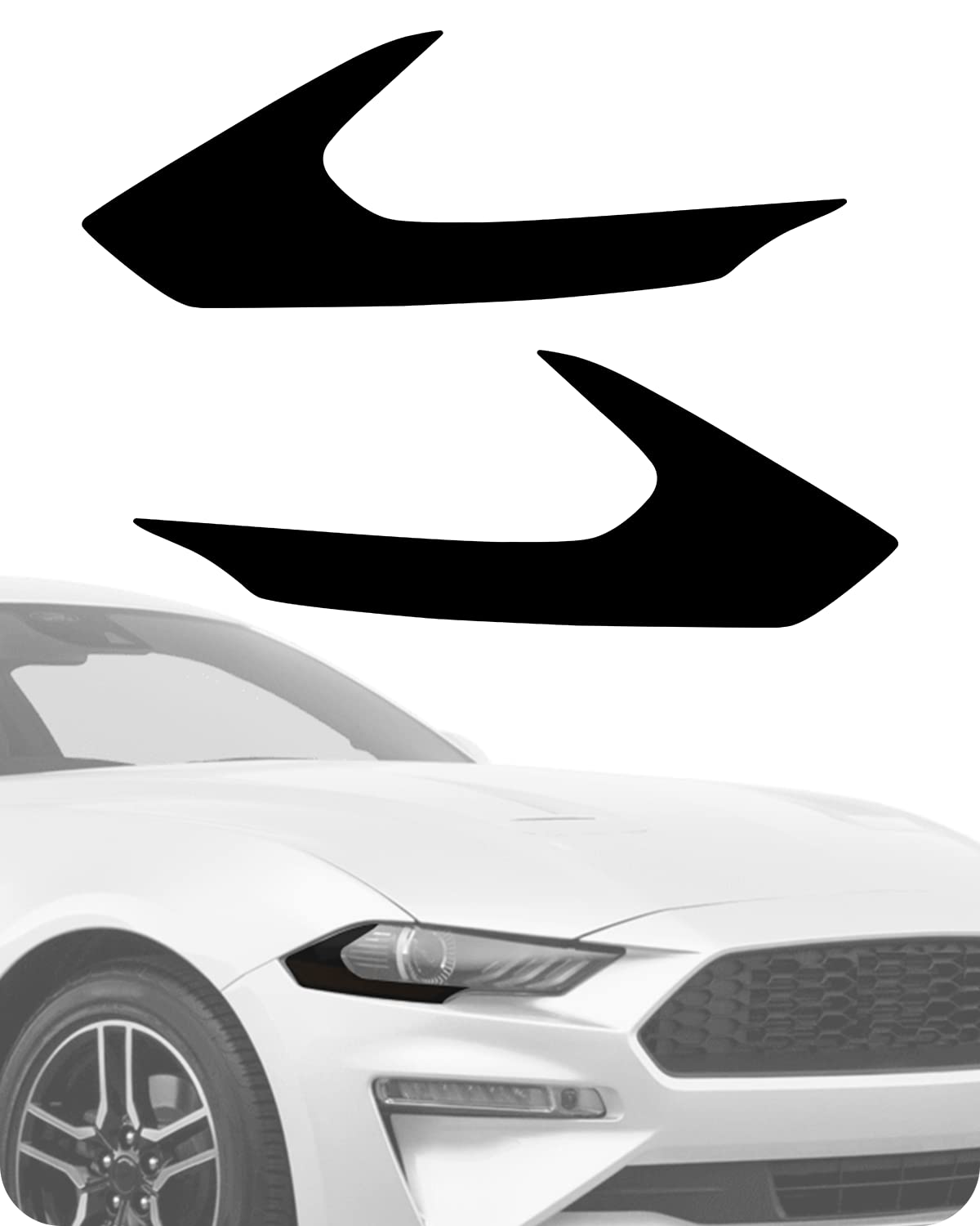 NDRUSH Mustang headlight tint overlay for a sleek, easy-install look