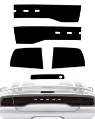 NDRUSH tail light tint film for Dodge Charger 2011-2014 with sleek blackout look