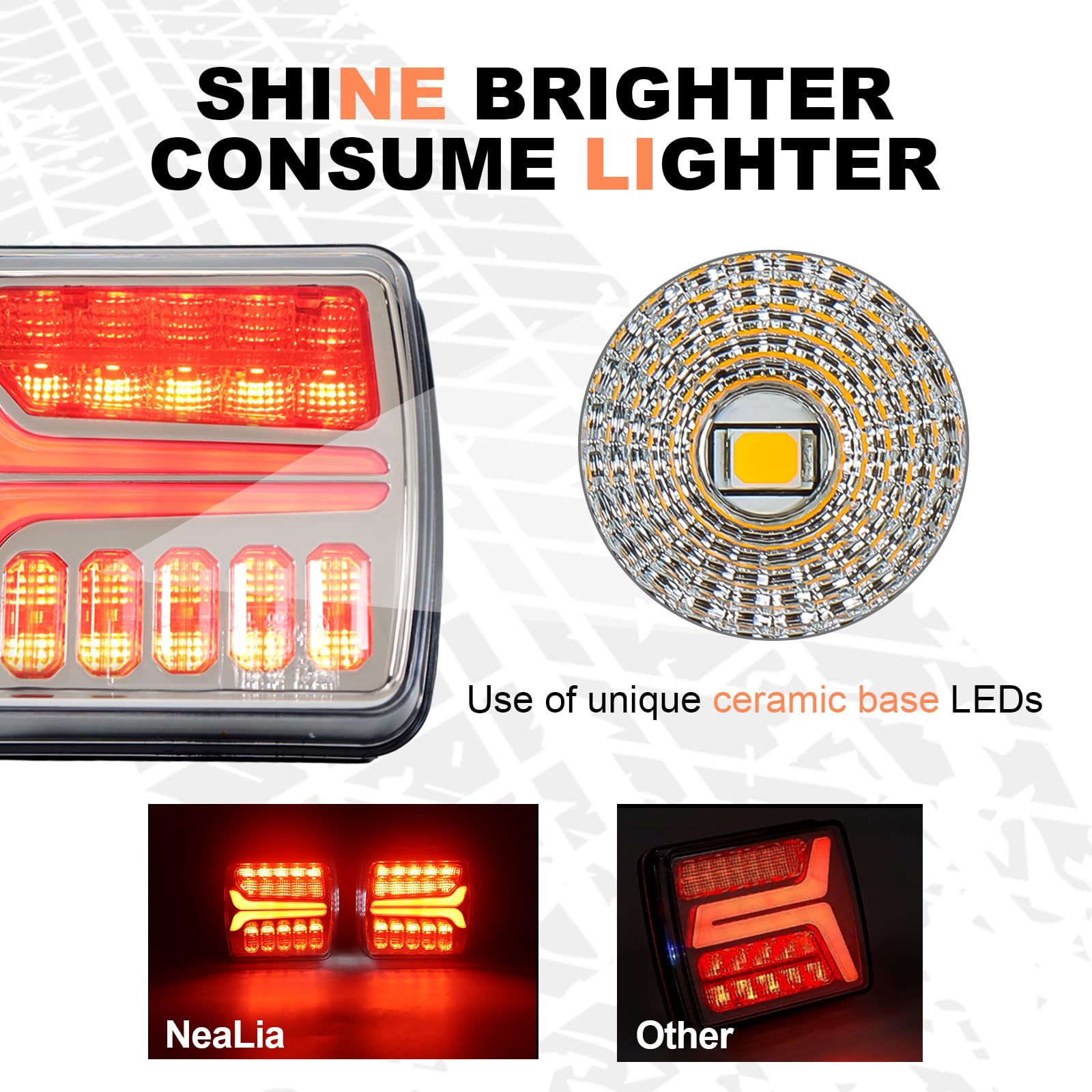 NeaLia portable towing lights attached with magnetic base for versatile use.