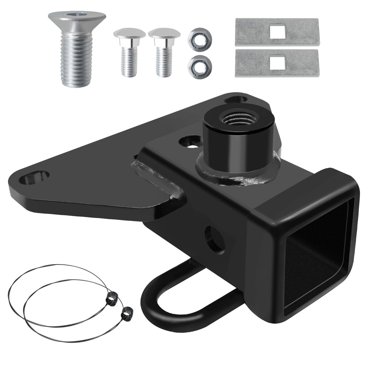 NeaLia 2in Class 3 hitch front view highlights sturdy steel build for heavy towing