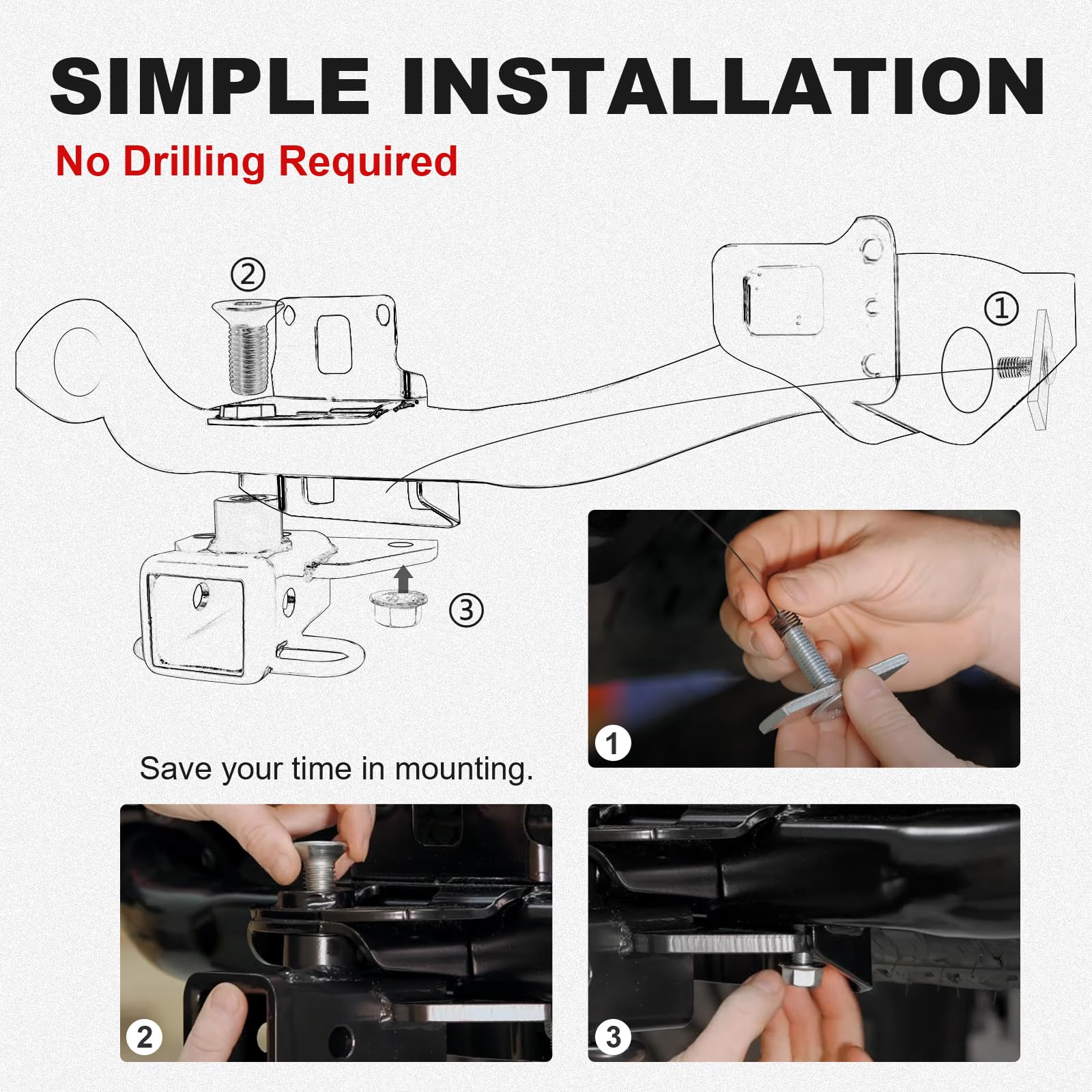 NeaLia Jeep Gladiator JT fit for 2020-2025 with standard receiver
