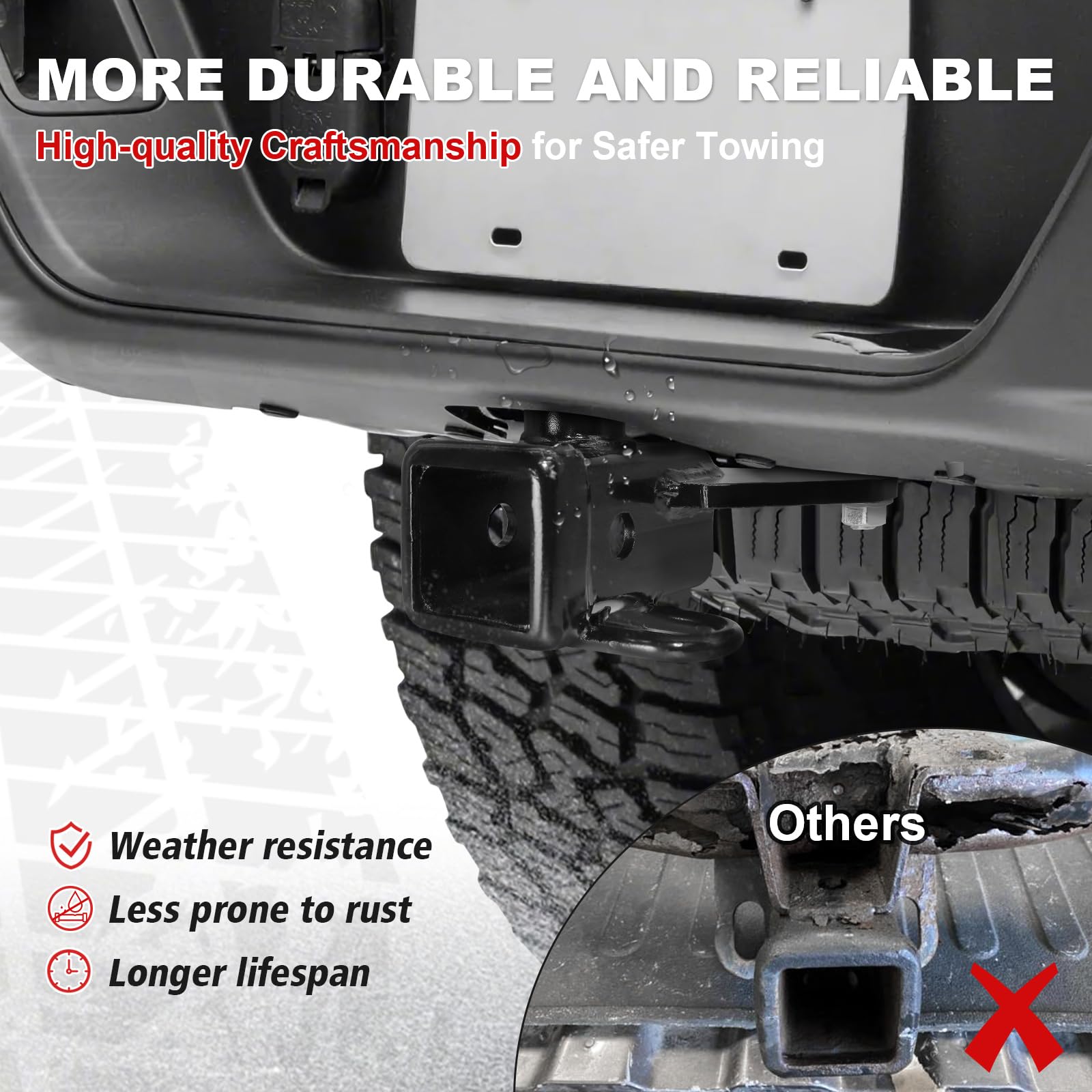 NeaLia trailer hitch with rust-resistant coating ready for harsh conditions