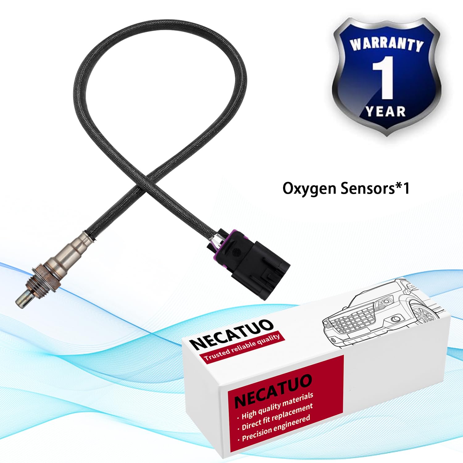 NECATUO oxygen sensor packaging and cables ready for installation