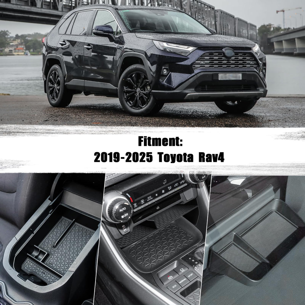 Neepiar armrest storage box adds roomy under-armrest space in the RAV4.