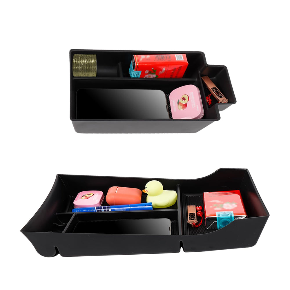Neepiar armrest storage box Rogue, closed side view emphasizes accessible compartments.